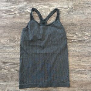 Lululemon Ebb To Street Tank Shine Olive Silver Women's Size 10